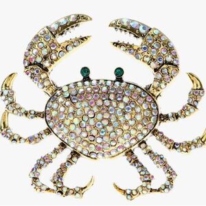 🦀 Heidi Daus on SALE NEW stunning white crystal crab brooch 🦀
